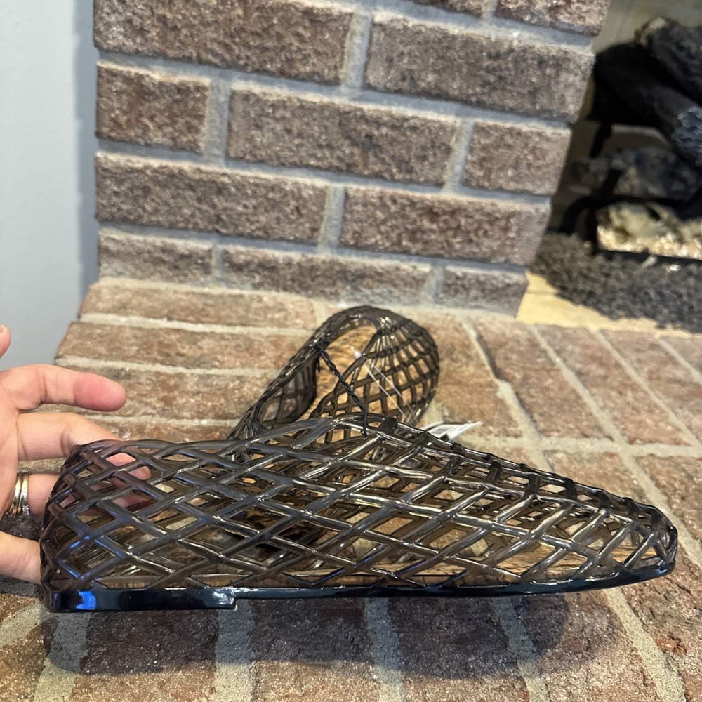 MIA Womens Darleene Jelly Mesh Slip On Flat Open Grid Rubber Shoes Gray Sz 10 - Picture 10 of 15